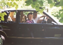 Grandma riding in my Monte Carlo