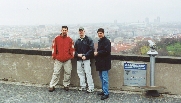 Looking over Prague from the castle.  Zdenek, Jeff & Niklas 